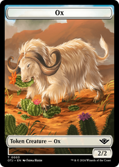 Zombie // Ox Warrior Double-Sided Token [Outlaws of Thunder Junction Commander Tokens] | Galaxy Games LLC