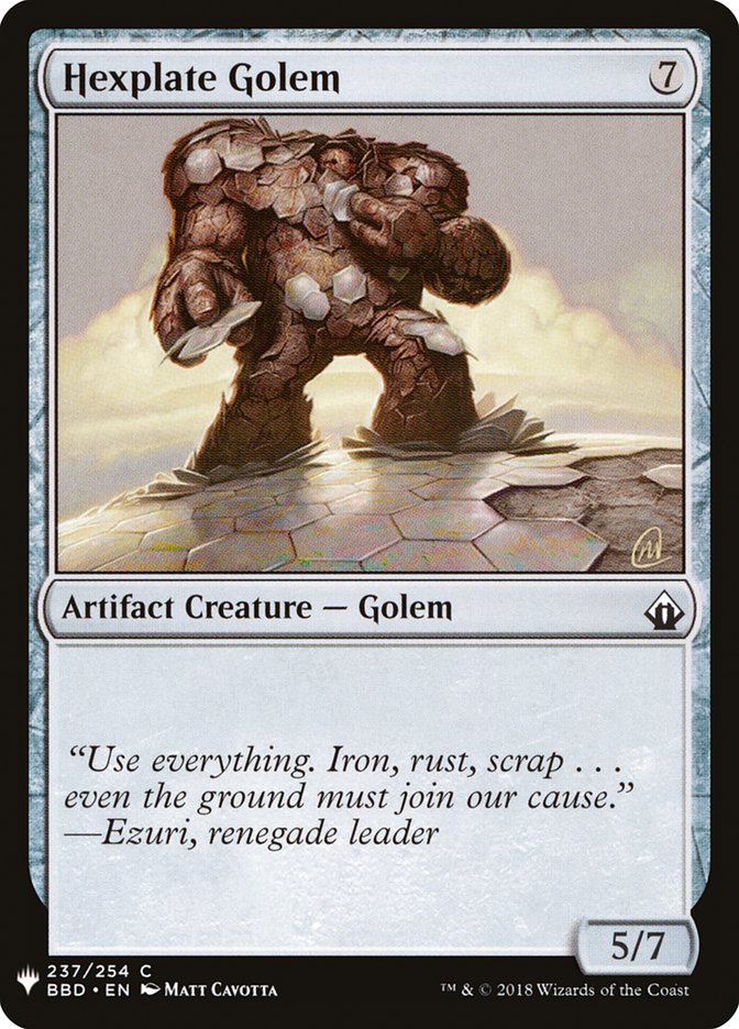 Hexplate Golem [Mystery Booster] | Galaxy Games LLC