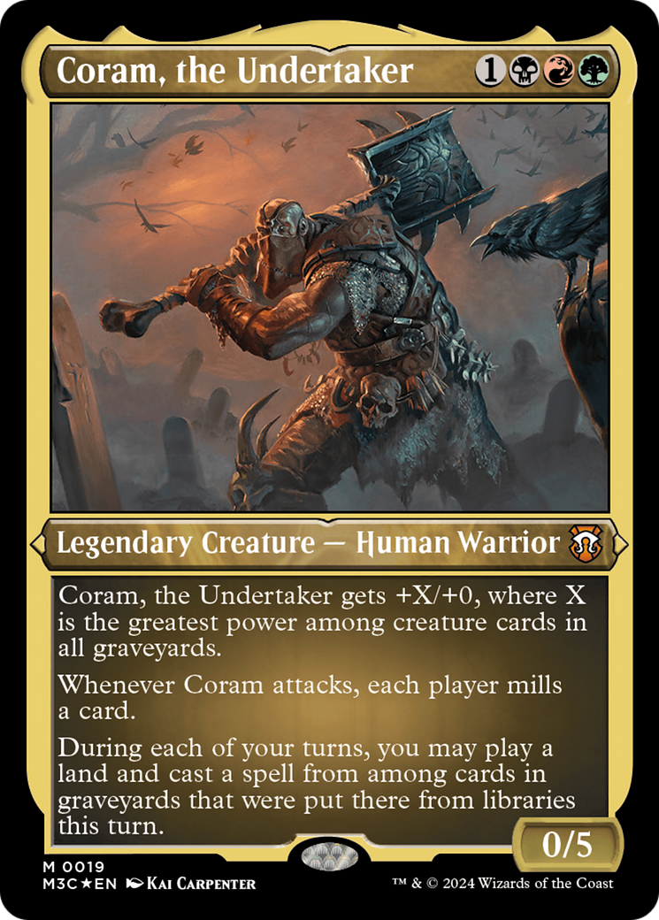 Coram, the Undertaker (Foil Etched) [Modern Horizons 3 Commander] | Galaxy Games LLC