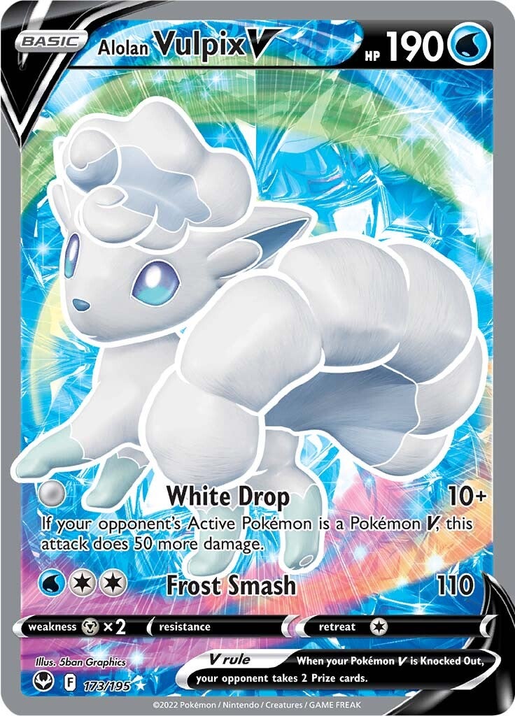 Alolan Vulpix V (173/195) [Sword & Shield: Silver Tempest] | Galaxy Games LLC