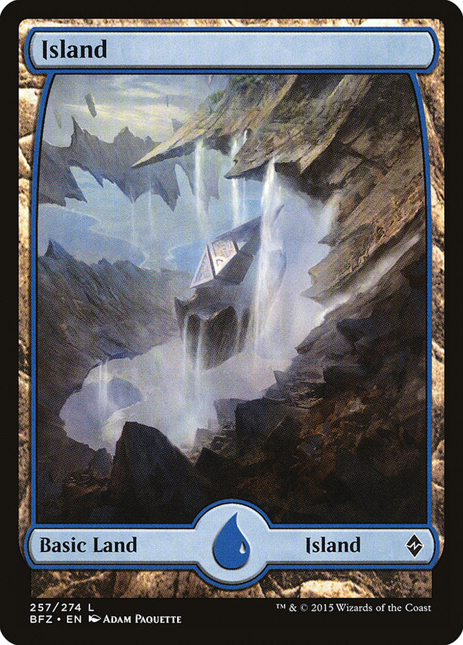 Island (257) (Full Art) [Battle for Zendikar] | Galaxy Games LLC