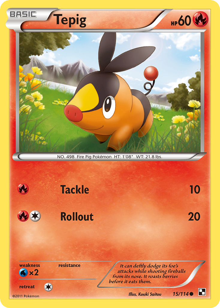 Tepig (15/114) [Black & White: Base Set] | Galaxy Games LLC