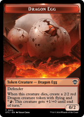 Dragon Egg // Dragon Double-Sided Token [Outlaws of Thunder Junction Commander Tokens] | Galaxy Games LLC