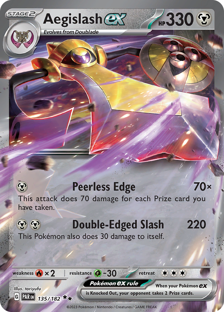 Aegislash ex (135/182) [Scarlet & Violet: Paradox Rift] | Galaxy Games LLC