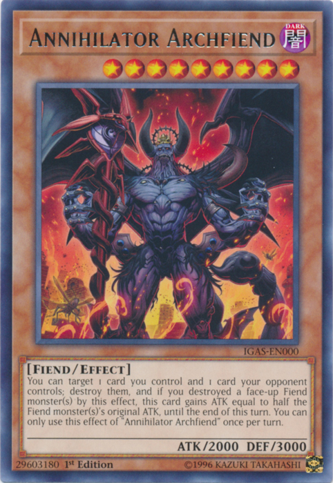 Annihilator Archfiend [IGAS-EN000] Rare | Galaxy Games LLC