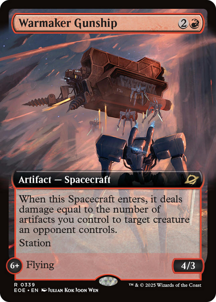 Warmaker Gunship (Extended Art) [Edge of Eternities] | Galaxy Games LLC