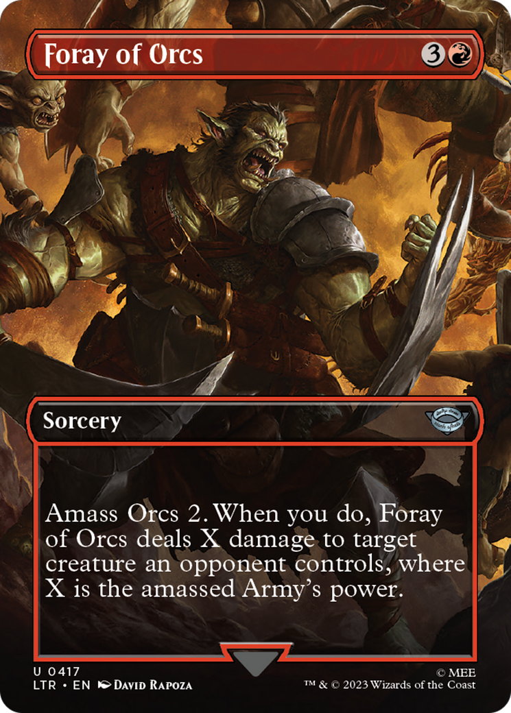 Foray of Orcs (Borderless Alternate Art) [The Lord of the Rings: Tales of Middle-Earth] | Galaxy Games LLC