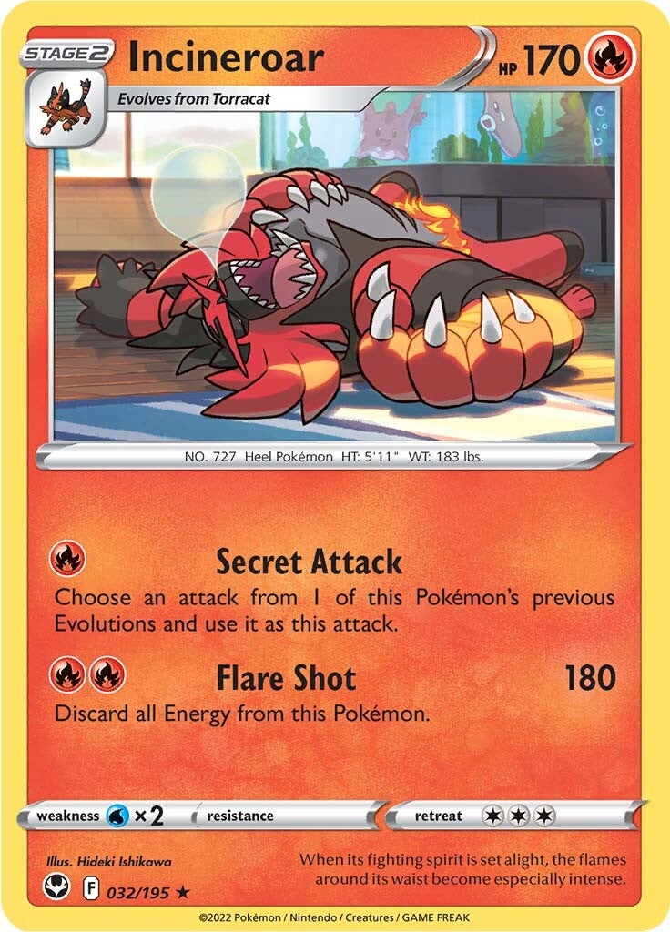 Incineroar (032/195) [Sword & Shield: Silver Tempest] | Galaxy Games LLC