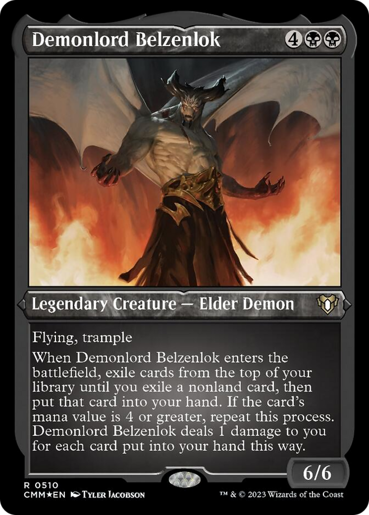 Demonlord Belzenlok (Foil Etched) [Commander Masters] | Galaxy Games LLC