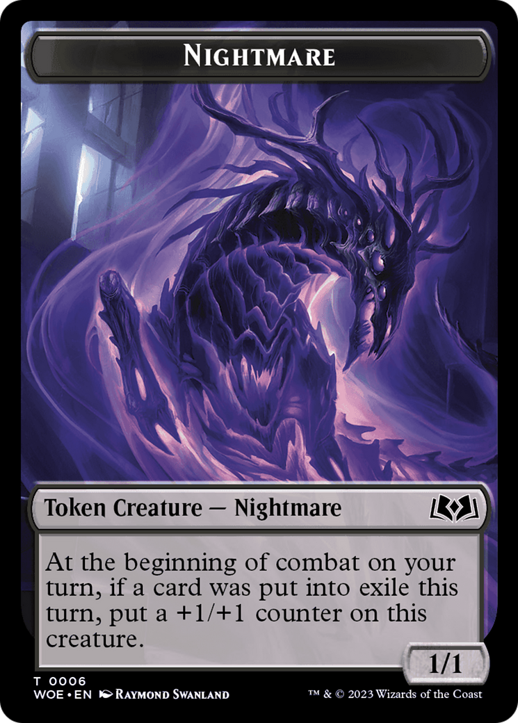 Nightmare // Food (0010) Double-Sided Token [Wilds of Eldraine Tokens] | Galaxy Games LLC