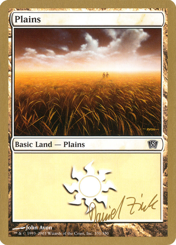 Plains (dz331) (Daniel Zink) [World Championship Decks 2003] | Galaxy Games LLC