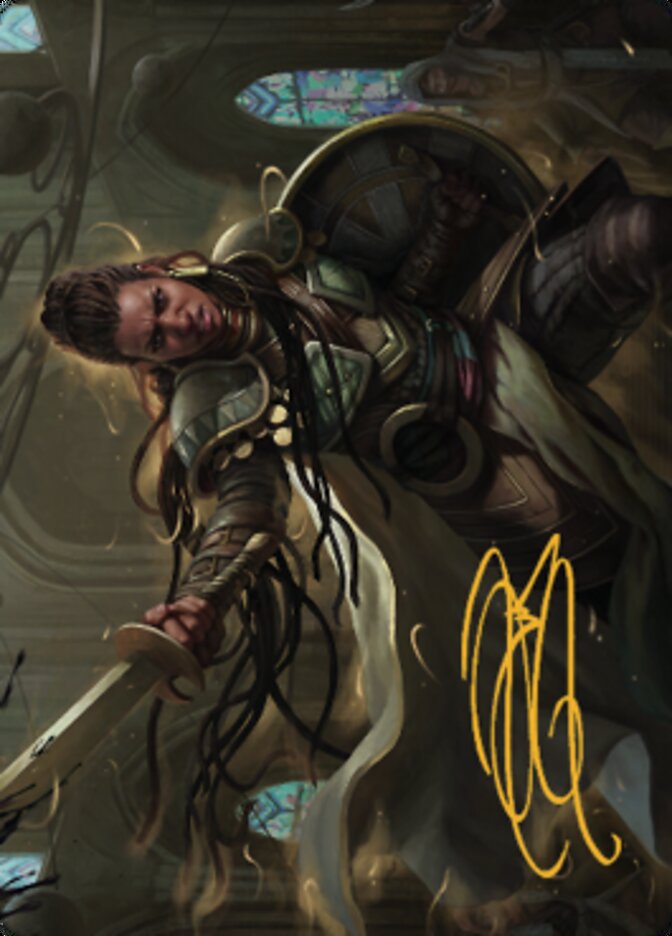 Shanna, Purifying Blade Art Card 1 (Gold-Stamped Signature) [Dominaria United Art Series] | Galaxy Games LLC