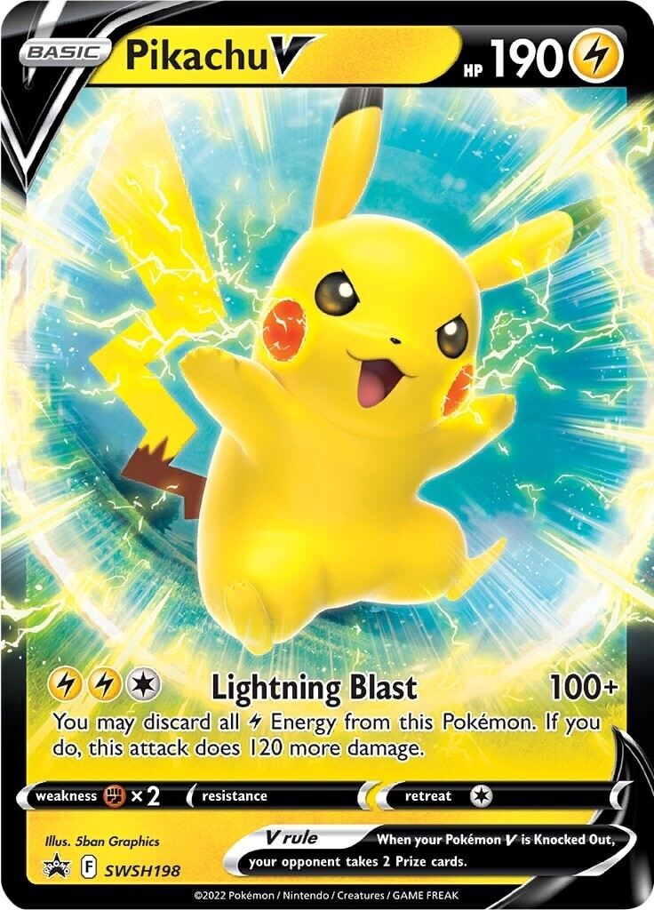 Pikachu V (SWSH198) (Jumbo Card) [Sword & Shield: Black Star Promos] | Galaxy Games LLC