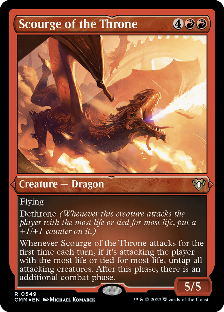 Scourge of the Throne (Foil Etched) [Commander Masters] | Galaxy Games LLC