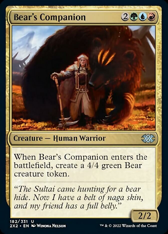 Bear's Companion [Double Masters 2022] | Galaxy Games LLC