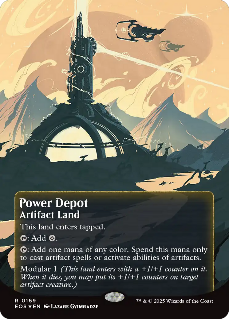 Power Depot (0169) (Borderless) (Galaxy Foil) [Edge of Eternities: Stellar Sights] | Galaxy Games LLC
