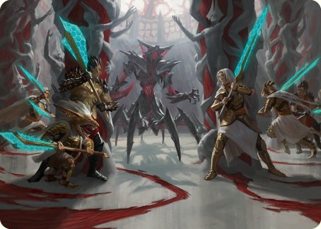 Goldwardens' Gambit Art Card [Phyrexia: All Will Be One Art Series] | Galaxy Games LLC