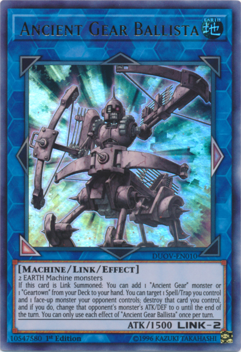 Ancient Gear Ballista [DUOV-EN010] Ultra Rare | Galaxy Games LLC