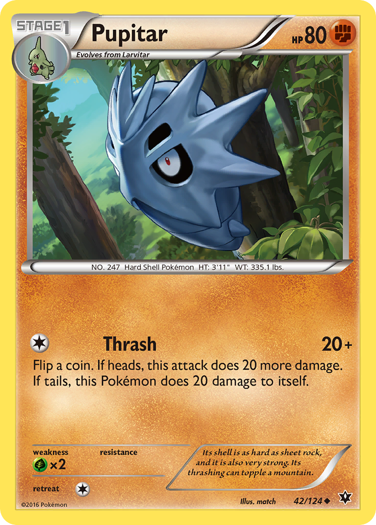 Pupitar (42/124) [XY: Fates Collide] | Galaxy Games LLC