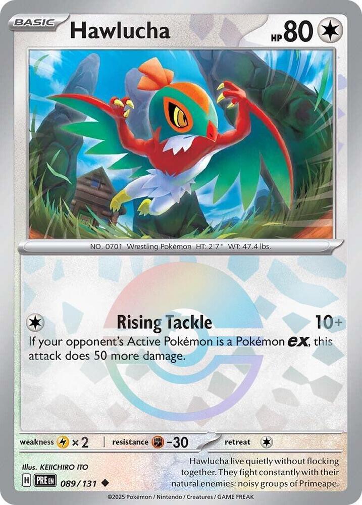 Hawlucha (089/131) (Poke Ball Pattern) [Scarlet & Violet: Prismatic Evolutions] | Galaxy Games LLC