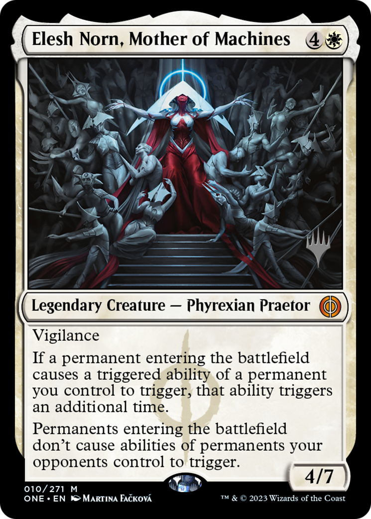 Elesh Norn, Mother of Machines (Promo Pack) [Phyrexia: All Will Be One Promos] | Galaxy Games LLC