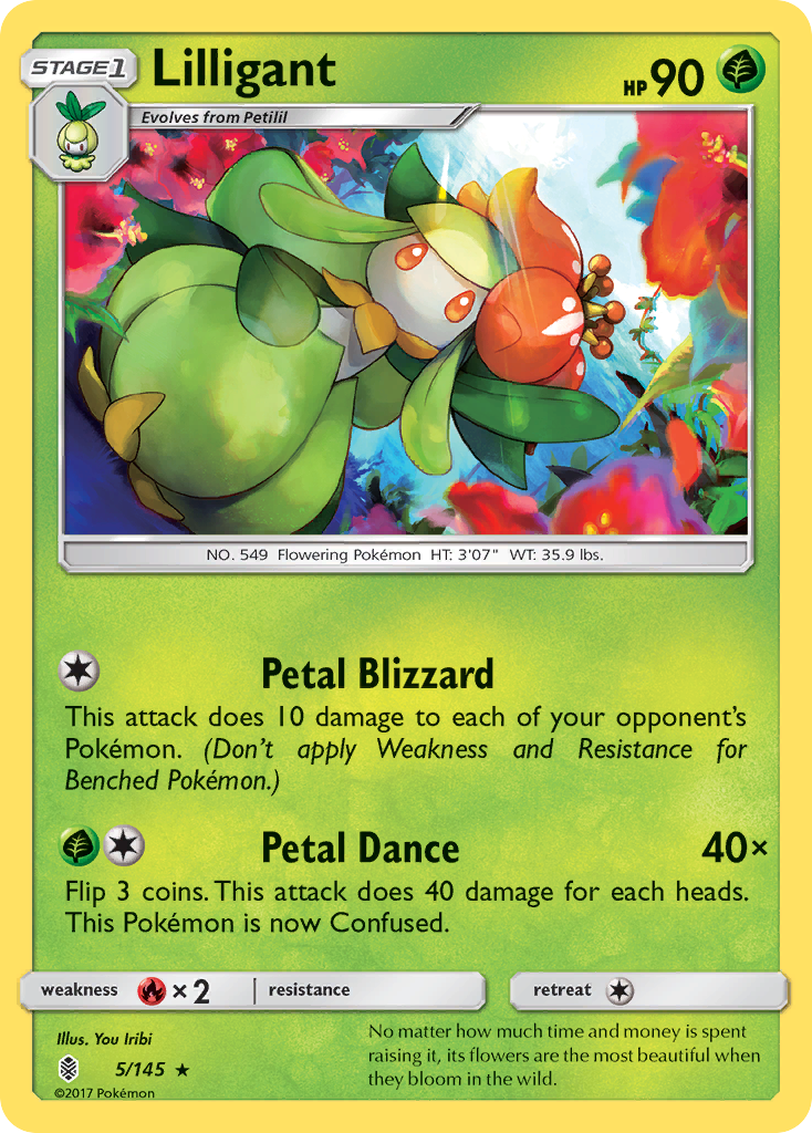 Lilligant (5/145) [Sun & Moon: Guardians Rising] | Galaxy Games LLC