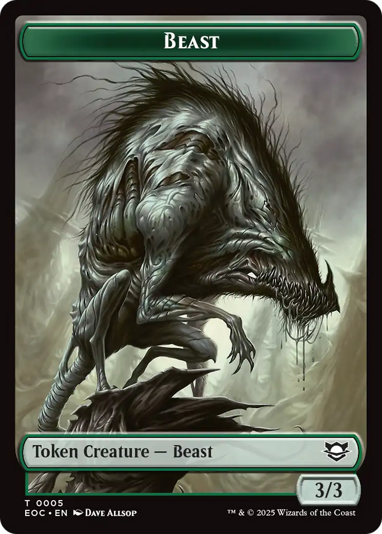 Clue // Beast (0005) Double-Sided Token [Edge of Eternities Commander Tokens] | Galaxy Games LLC