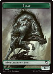 Clue // Beast (0005) Double-Sided Token [Edge of Eternities Commander Tokens] | Galaxy Games LLC