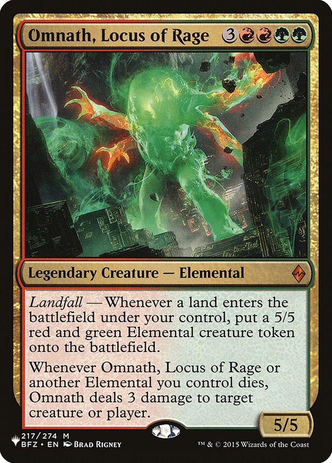 Omnath, Locus of Rage [The List] | Galaxy Games LLC