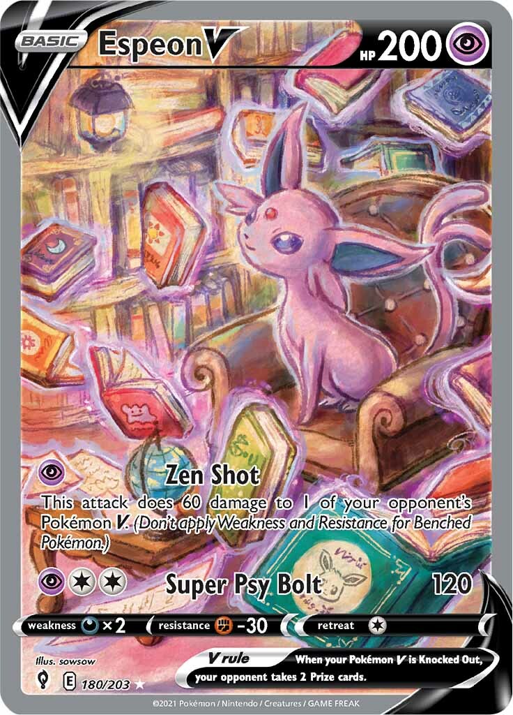 Espeon V (180/203) [Sword & Shield: Evolving Skies] | Galaxy Games LLC