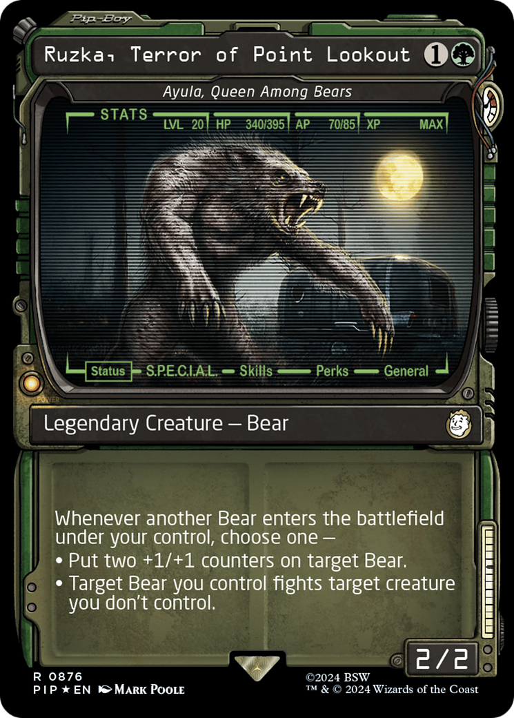 Ruzka, Terror of Point Lookout - Ayula, Queen Among Bears (Showcase) (Surge Foil) [Fallout] | Galaxy Games LLC