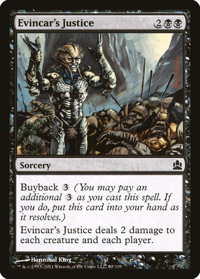 Evincar's Justice [Commander 2011] | Galaxy Games LLC