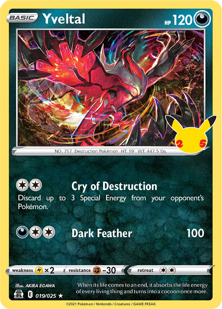 Yveltal (019/025) [Celebrations: 25th Anniversary] | Galaxy Games LLC