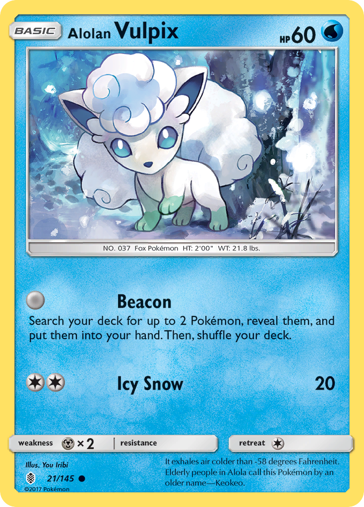 Alolan Vulpix (21/145) [Sun & Moon: Guardians Rising] | Galaxy Games LLC