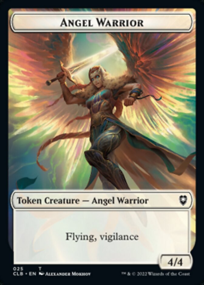Kor Warrior // Angel Warrior Double-Sided Token [Commander Legends: Battle for Baldur's Gate Tokens] | Galaxy Games LLC