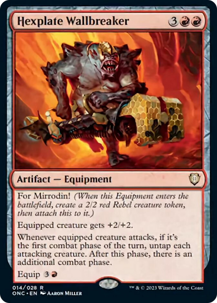 Hexplate Wallbreaker [Phyrexia: All Will Be One Commander] | Galaxy Games LLC