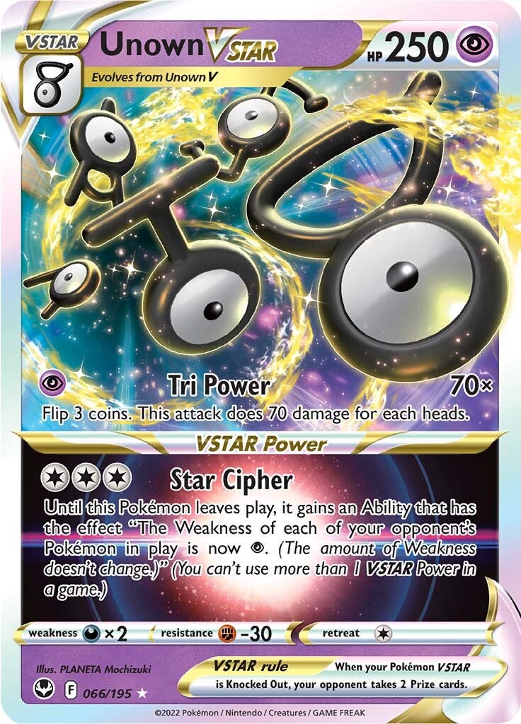 Unown VSTAR (066/195) [Sword & Shield: Silver Tempest] | Galaxy Games LLC