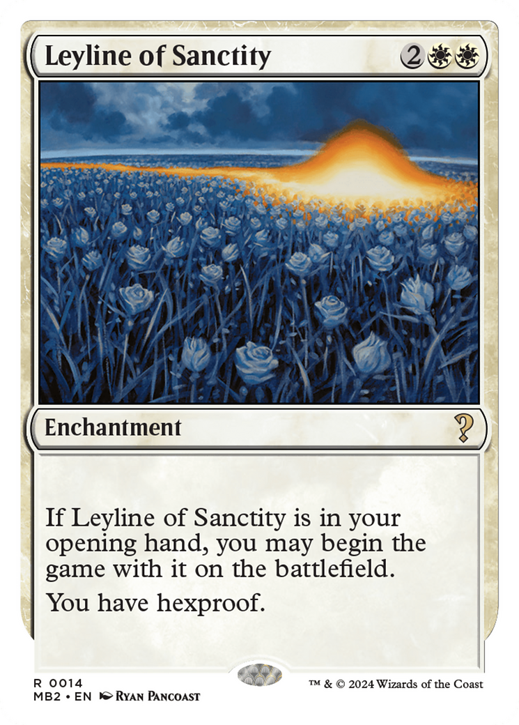 Leyline of Sanctity (White Border) [Mystery Booster 2] | Galaxy Games LLC