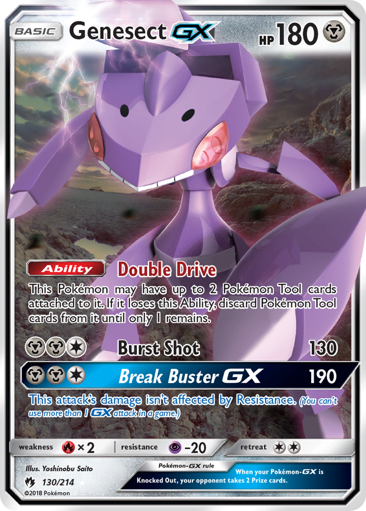 Genesect GX (130/214) [Sun & Moon: Lost Thunder] | Galaxy Games LLC