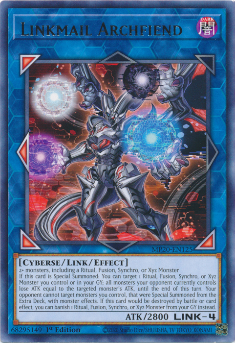 Linkmail Archfiend [MP20-EN125] Rare | Galaxy Games LLC