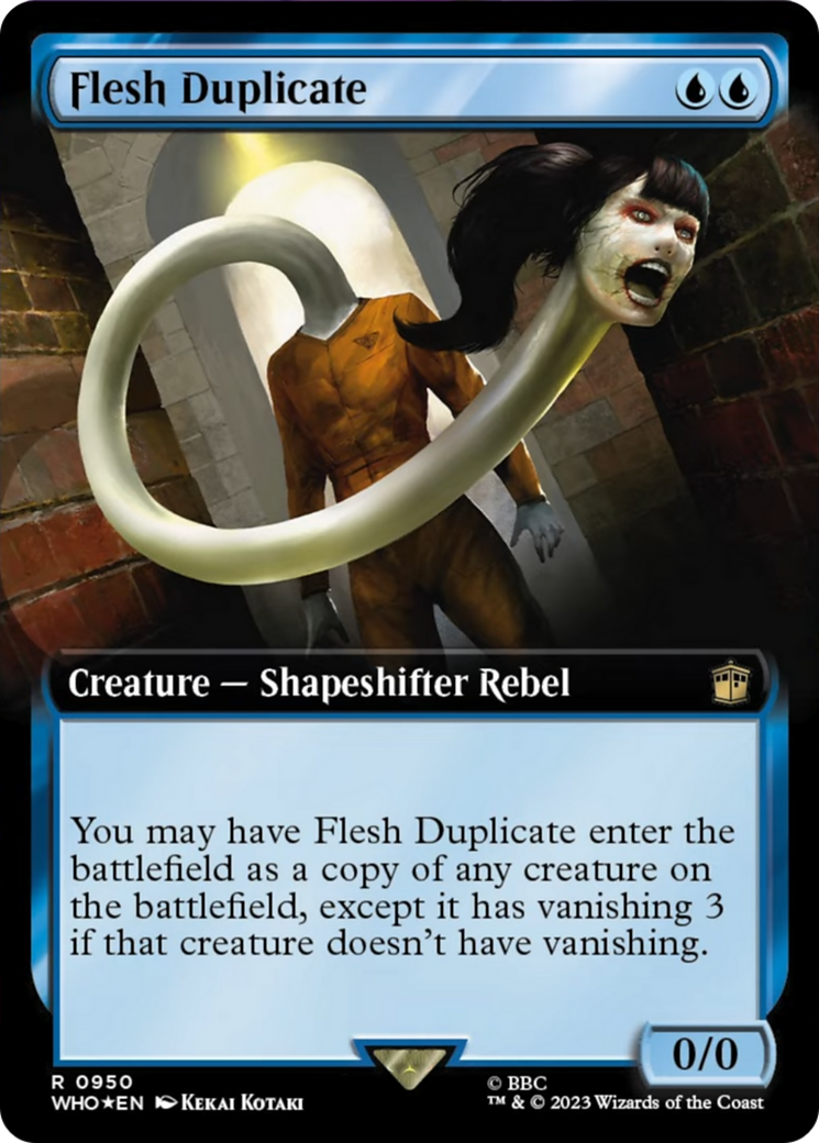 Flesh Duplicate (Extended Art) (Surge Foil) [Doctor Who] | Galaxy Games LLC