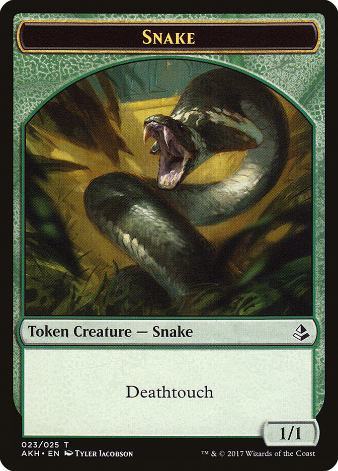 Trueheart Duelist // Snake Double-Sided Token [Amonkhet Tokens] | Galaxy Games LLC