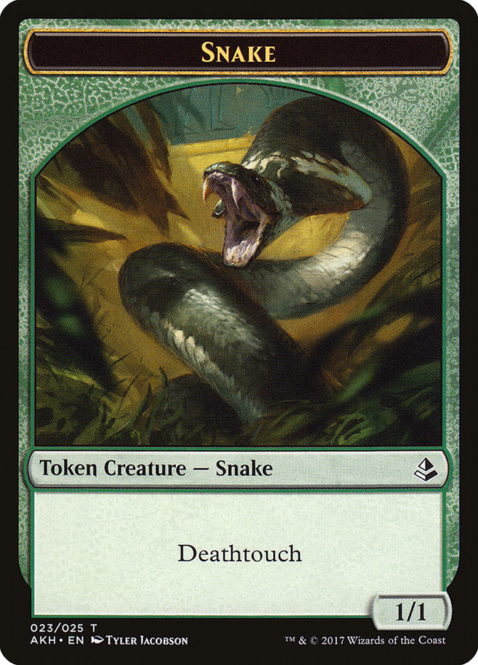 Aven Initiate // Snake Double-Sided Token [Amonkhet Tokens] | Galaxy Games LLC