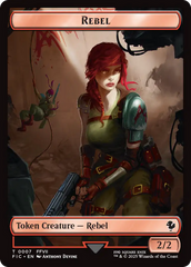 Soldier // Rebel Double-Sided Token (Surge Foil) [FINAL FANTASY Commander Tokens] | Galaxy Games LLC