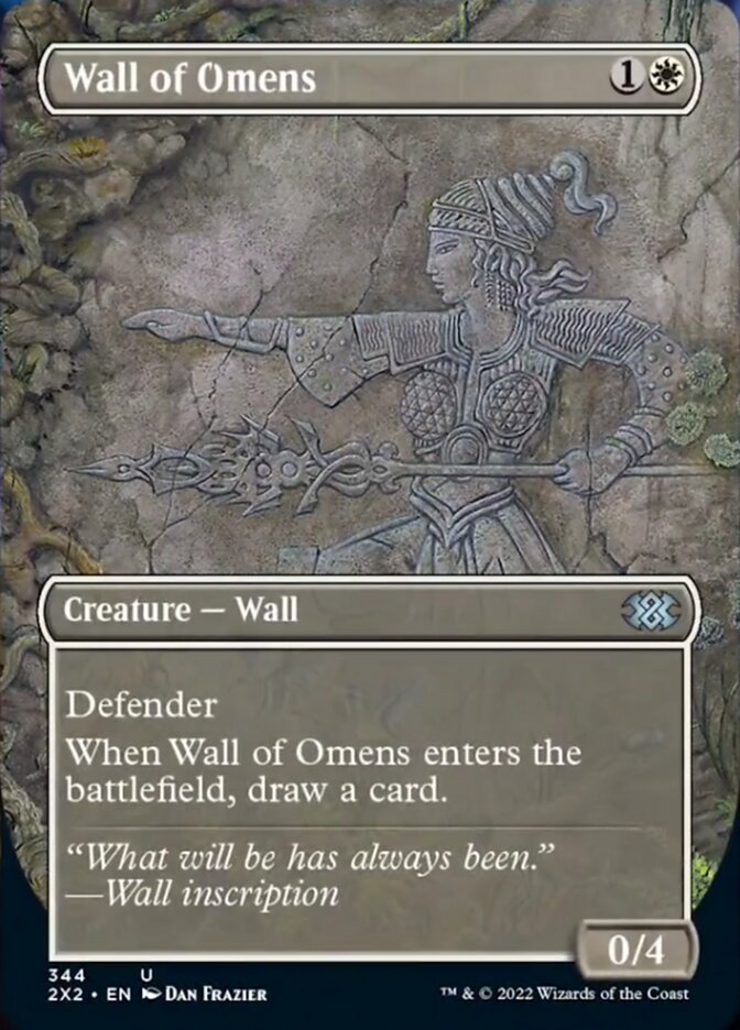 Wall of Omens (Borderless Alternate Art) [Double Masters 2022] | Galaxy Games LLC