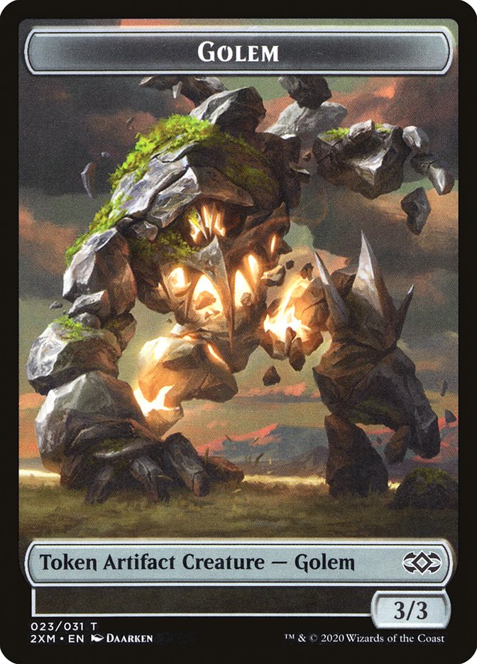 Elephant // Golem Double-Sided Token [Double Masters Tokens] | Galaxy Games LLC