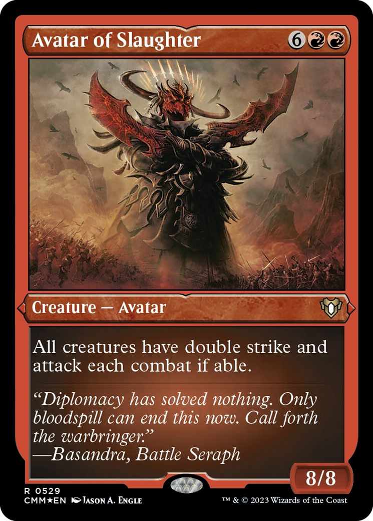 Avatar of Slaughter (Foil Etched) [Commander Masters] | Galaxy Games LLC