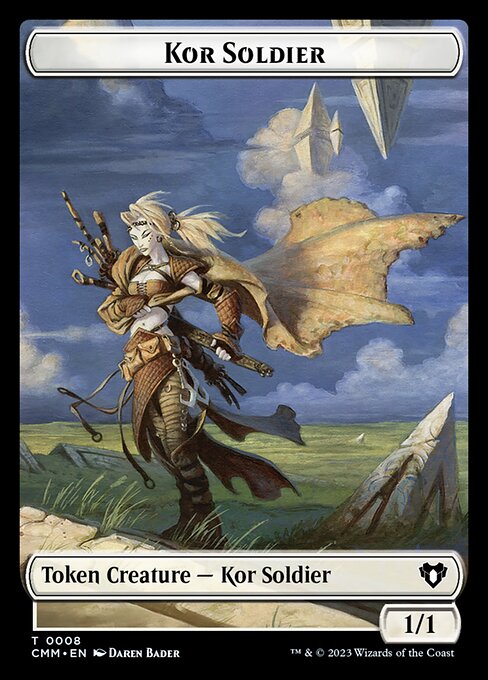 Saproling // Kor Soldier Double-Sided Token [Commander Masters Tokens] | Galaxy Games LLC