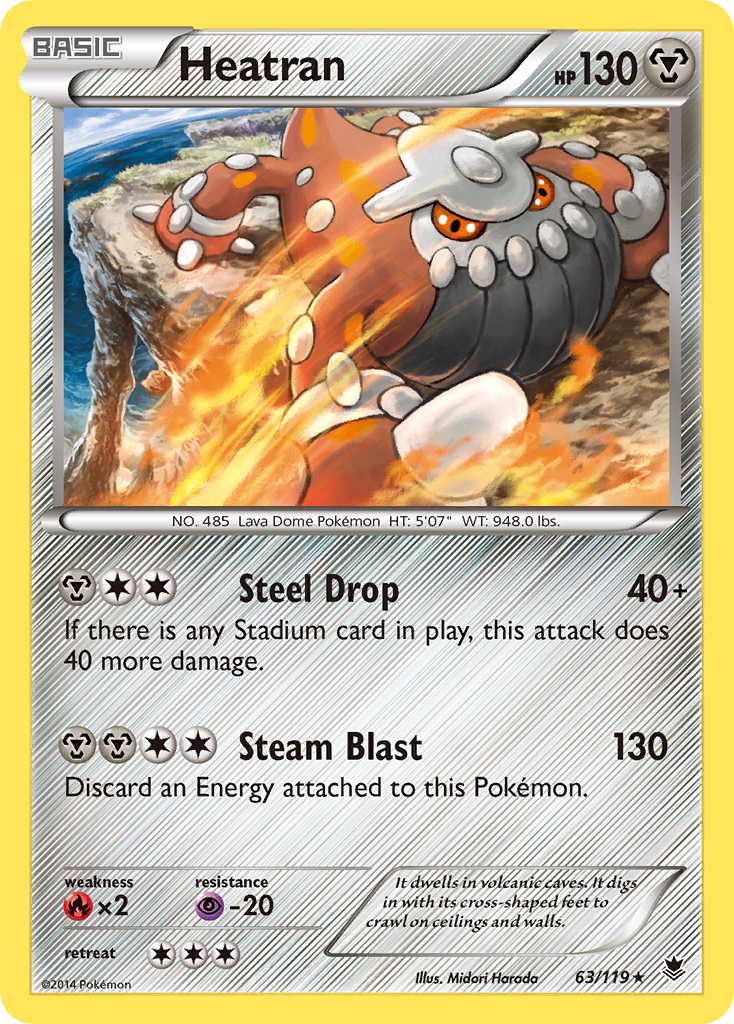 Heatran (63/119) [XY: Phantom Forces] | Galaxy Games LLC