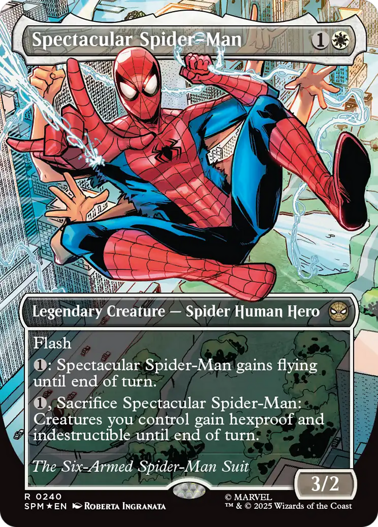 Spectacular Spider-Man (0240) (Borderless) (Textured Foil) [Marvel's Spider-Man] | Galaxy Games LLC